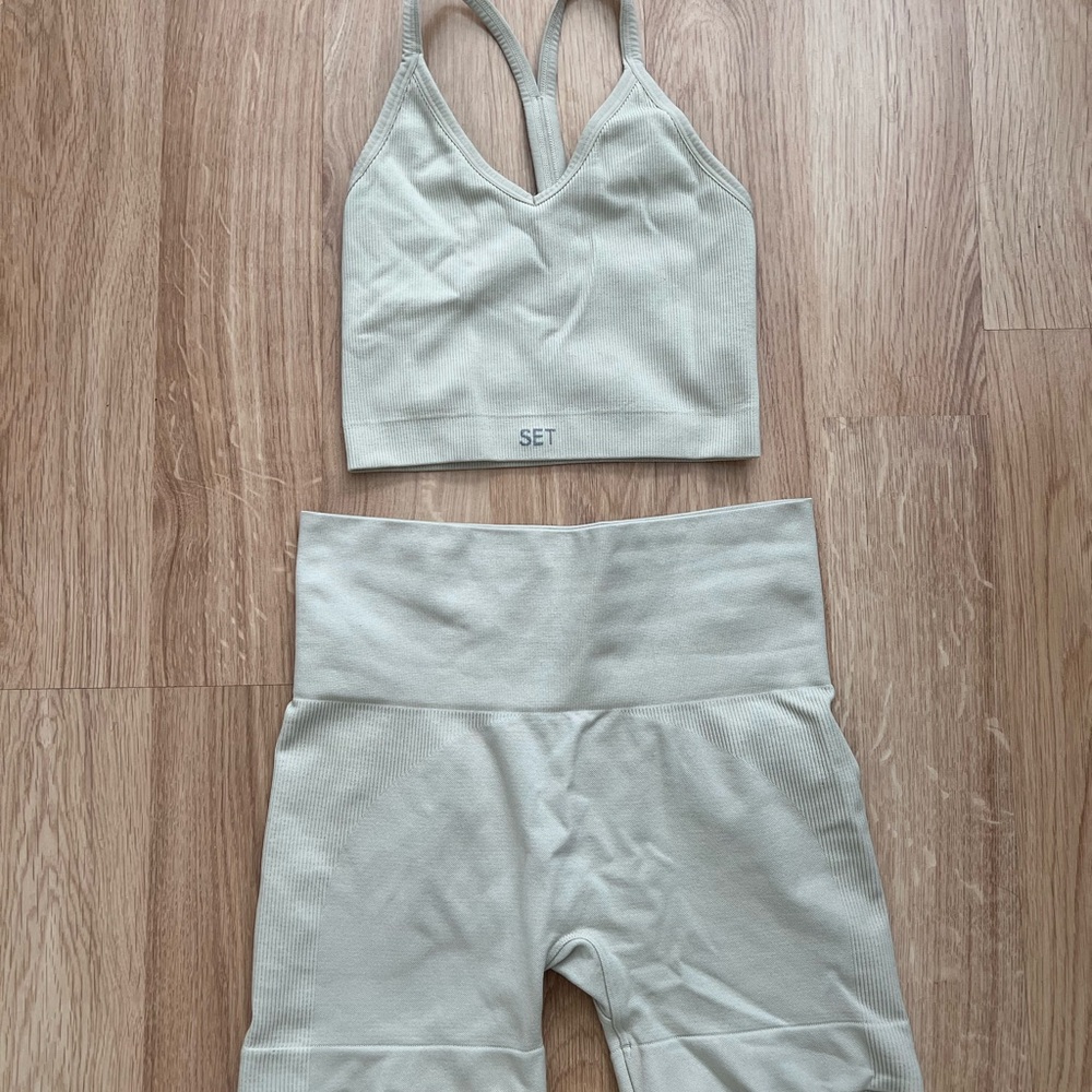 SET Active Ribbed Sports Bra and Shorts